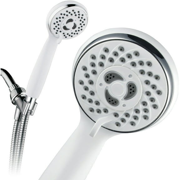 PowerSpa 4-Setting Deluxe Hand Shower, White
