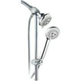 thumbnail image 1 of PowerSpa Drill-Free 18" Stainless Steel 3-Way Shower Slide Bar Combo, Chrome, 1 of 5