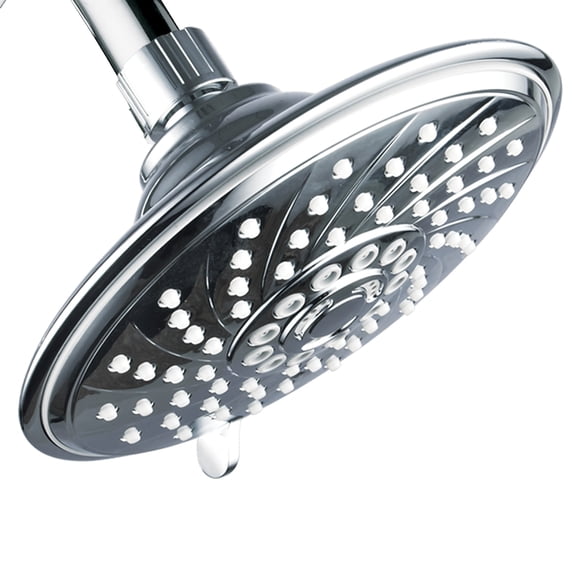 PowerSpa Mega-Size 6-Setting 6" Face Rainfall Showerhead, Chrome