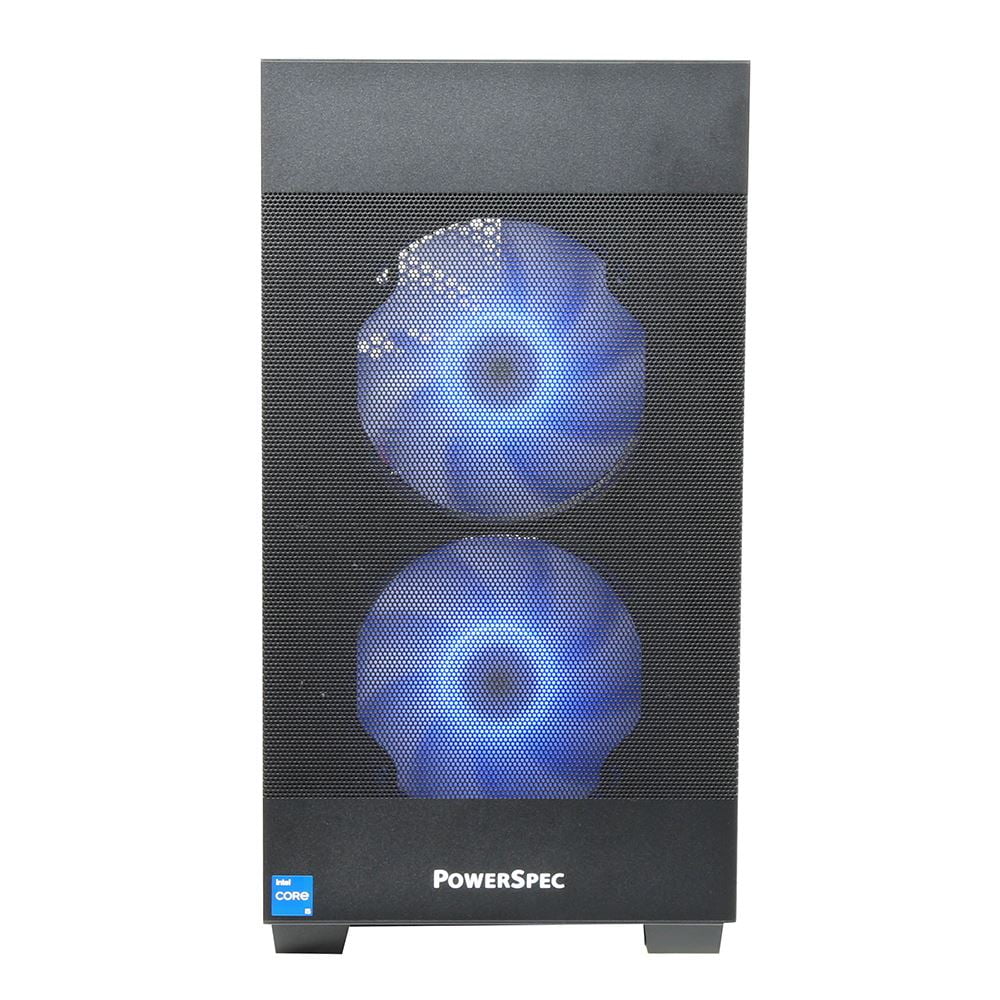 PowerSpec G235 Gaming PC Intel Core i5 12th Gen 12400F 2.5GHz Processor NVIDIA GeForce RTX 4060 8GB GDDR6 16GB DDR4-2666 RAM 1TB Solid State Drive Wi-Fi BT W11H