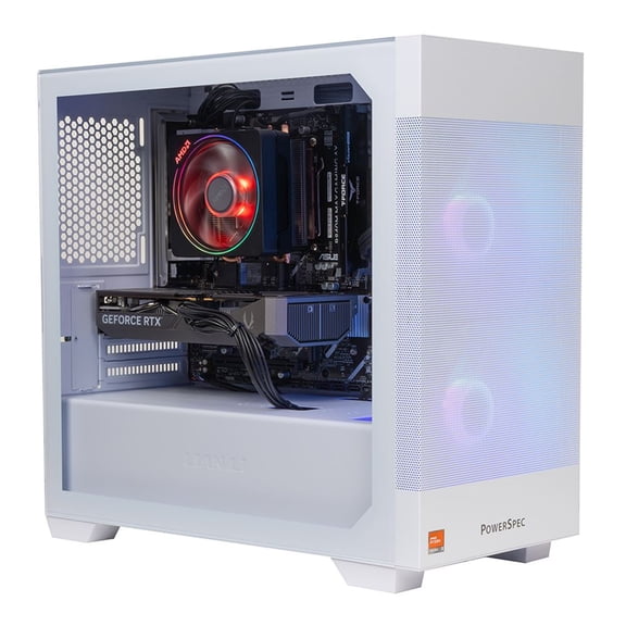 PowerSpec G528 Gaming PC AMD Ryzen 5 7500X3D 4.0GHz Processor, NVIDIA GeForce RTX 5060 8GB GDDR7, 16GB DDR5-6000 RAM, 1TB NVMe, WiFi 6 (802.11ax), Bluetooth 5.3, Windows 11 Home