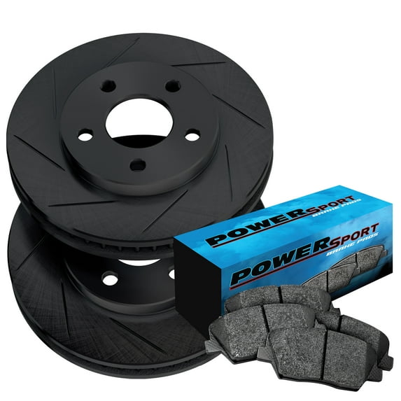PowerSport Front Brakes and Rotors Kit |Front Brake Pads| Brake Rotors and Pads| Ceramic Brake Pads and Rotors |fits 2005-2007 Ford Focus, 2007-2012 Ford EcoSport