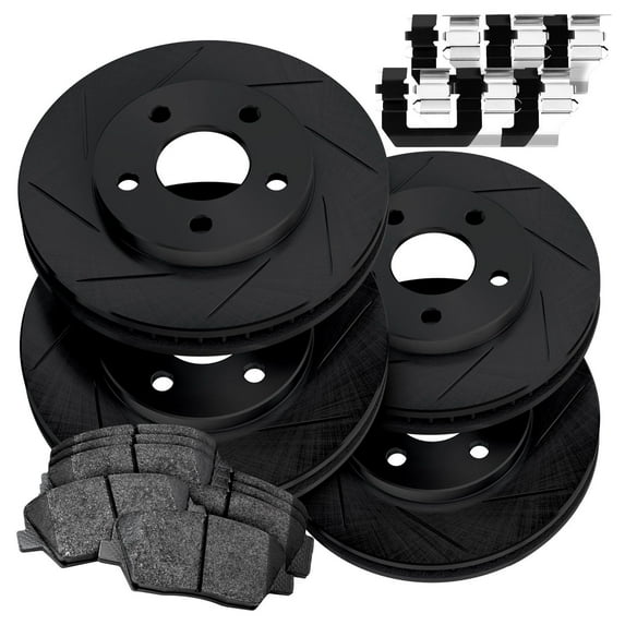 PowerSport Front Rear Brakes and Rotors Kit |Front Rear Brake Pads| Brake Rotors and Pads| Ceramic Brake Pads and Rotors |fits 2012-2016 Honda CR-V