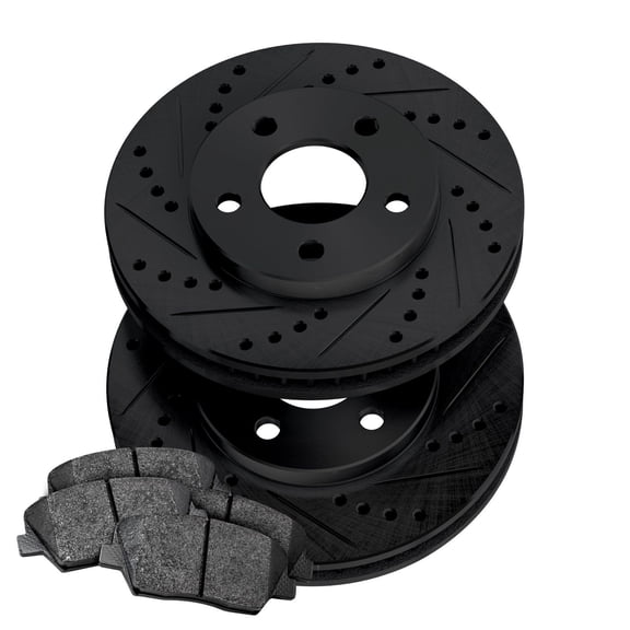 PowerSport Rear Brakes and Rotors Kit |Rear Brake Pads| Brake Rotors and Pads| Semi Metallic Brake Pads and Rotors |fits Buick Regal, Chevrolet Lumina, Oldsmobile Cutlass Supreme, Pontiac Grand Prix