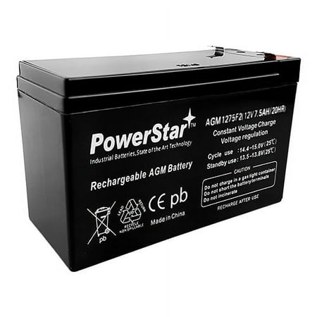 PowerStar 12 Volt 7.5Ah GPL1272F2 Battery for APC Back-UPS Models
