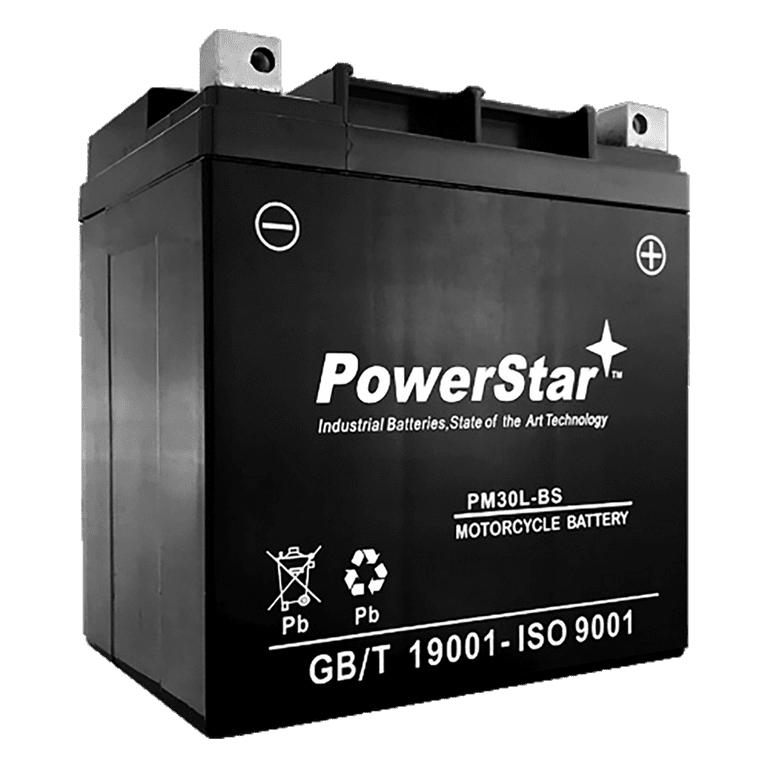 PowerStar 12 Volt YIX30L-BS Yuasa Replacement Motorcycle Battery