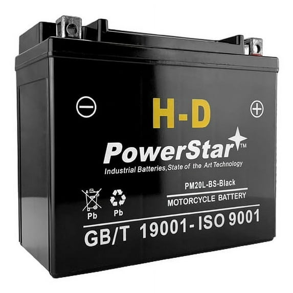 PowerStar 12V 18Ah 20L-BS Sealed AGM Battery for Honda TRX680FA Four Trax Rincon