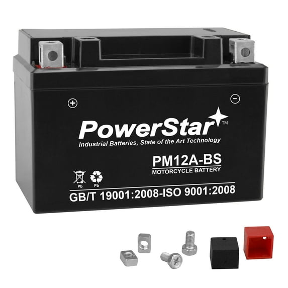 PowerStar 12V 9.5Ah Battery FT12A-BS for Aprilia RSV4, Tuono Motorcycles