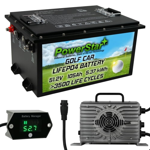 PowerStar 48V 105Ah LiFePO4 Battery for Electric Boat & Marine Use Waterproof Lightweight
