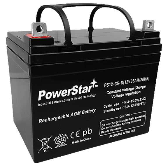 PowerStar AGM 12 Volt Vehicle Battery Group Size 35, 250 CCA