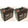 thumbnail image 1 of PowerStar AGM12-55-ins-2Pack 12V 55Ah Invacare Pronto M50 M6 M71 M91 M94 R2 R51 LX Battery- Pack - 2, 1 of 1