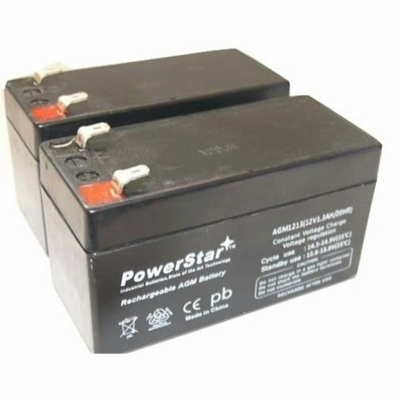 PowerStar AGM1213-2Pack 12V 1.2Ah SLA Battery for ps-1212 ub1213 pc1212 lc-r121r3pu - 2 Pack