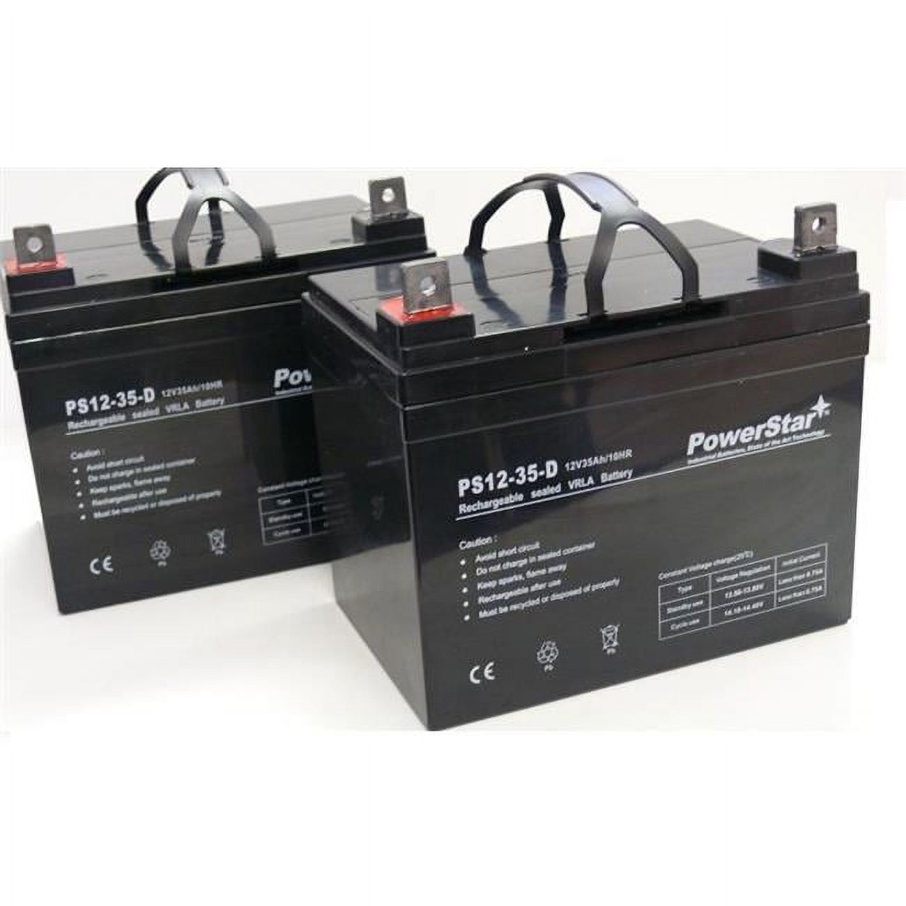 Powerstar Agm1235 2pack Group 1 Deep Battery 12v 35ah 0765