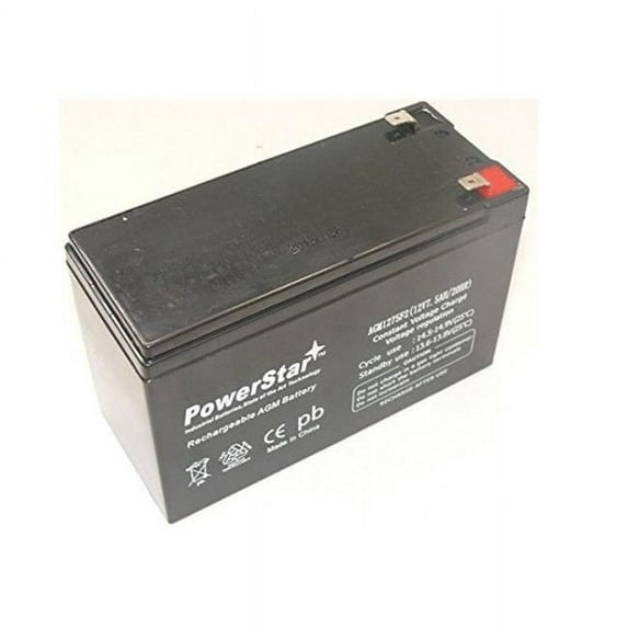 PowerStar AGM1275F2-20 12V 7.5Ah Battery Replaces Tempest 12V7.5Ah-Tr7.5-12A-Tr7.2-12A