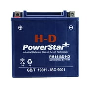 PowerStar H-D YTX14-BS Motorcycle Battery Compatible with Buell XB12Scg Lightning 2005 to 2010
