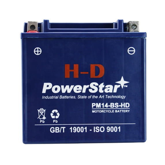 PowerStar H-D YTX14-BS Motorcycle Battery Compatible with KTM 1290 Super Duke R Special 2016 to 2016