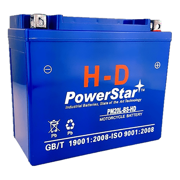 PowerStar HD Maintenance Free Battery Replaces Yuasa YTX20L-BS YUAM320BS