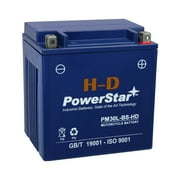 PowerStar PM30L-BS-HD-002 New Heavy Duty Battery for Qualifying Harley Davidson Bikes - 3 Years Warranty