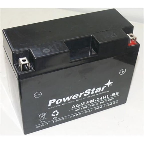 PowerStar PM-24HL-BS AGM Maintenance-free Power Sports Battery
