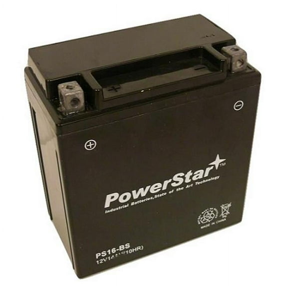 PowerStar PM16-BS-600 12V 16Ah PM16-BS, YTX16-BS, 16BS Motorcycle Battery