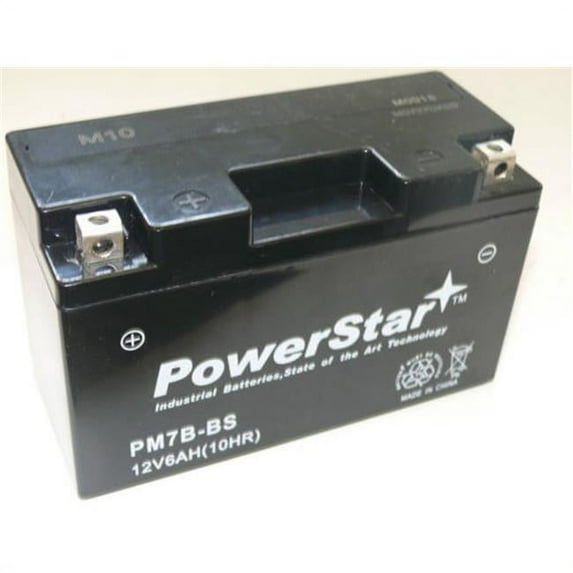 PowerStar PM7B-BS-F120010W-01 Sealed AGM Motorcycle Battery for 2011 Triumph Daytona 675 with Charger
