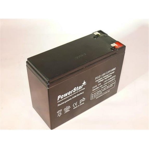 PowerStar PS12-10-82 12V 10Ah Scooter Battery Replaces Vision Cp12100S F2- Cp 12