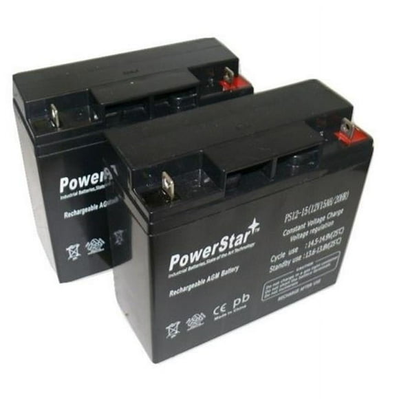 PowerStar PS12-15T-2PK-4 Replacement Battery for APC RBC7 Cartridge No. 7 Maintenance Free