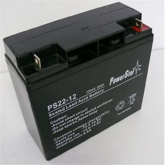 PowerStar PS12-22-246 12V, 22Ah 6FM22 6-FM-22 Sealed Lead Acid Rechargeable Deep Cycle Battery