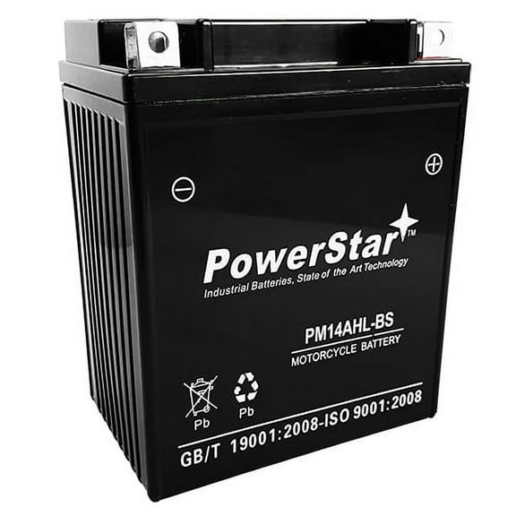 PowerStar SLA Motorcycle PowerSport Battery Replaces Continental CB14L-A2