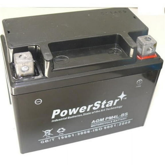 PowerStar pm4lbs-6663 12V 3Ah PM4L-BS Battery Fits Honda 50CC TG50 Gyro S All 1985-1986