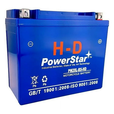 PowerStar replacement for YTX20L-BS Battery for Victory Zach Ness Vegas 2011-2012