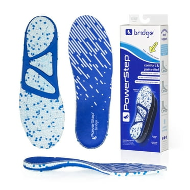 PowerStep Bridge Arch Support Insoles for Men & Women, Memory Foam Comfort Pain Relief Orthotics for Plantar Fasciitis