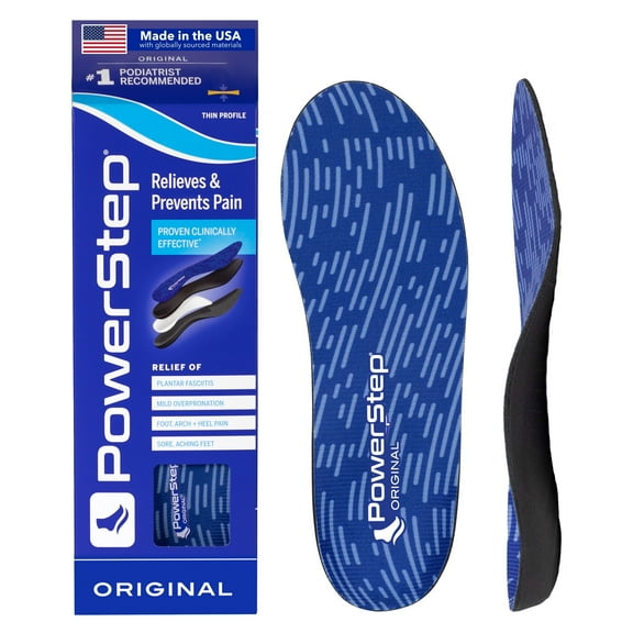 PowerStep Original Insoles | Arch Pain Relief Orthotic for Tight Shoes