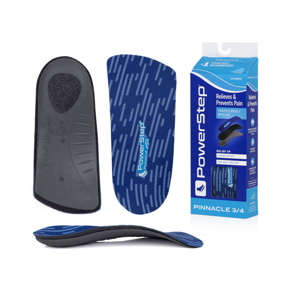 PowerStep Pinnacle 3/4 Length Ultra-Thin Orthotic Shoe Insoles with Neutral Arch Support for Plantar Fasciitis - image 1 of 5