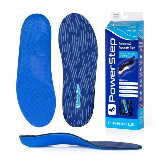 PowerStep Pinnacle Full Length Orthotic Shoe Insoles with Neutral Arch ...