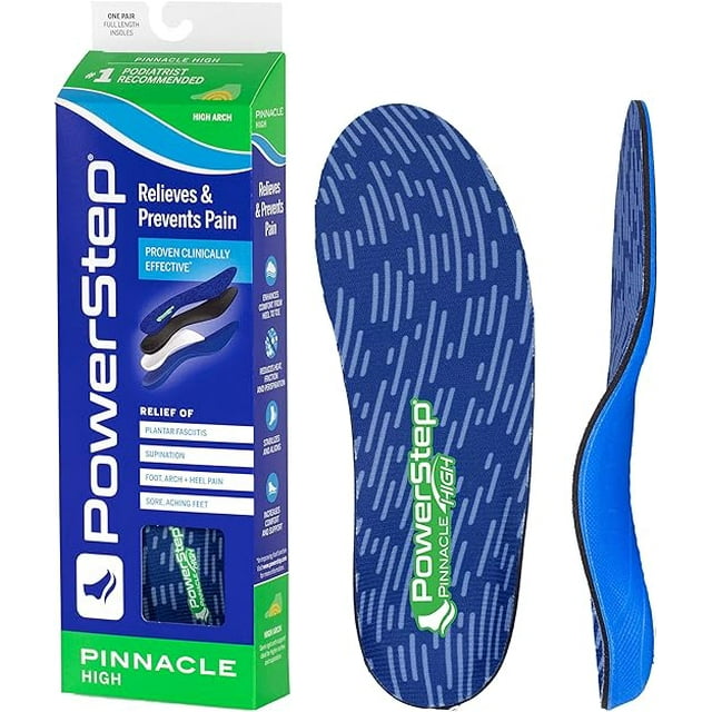 PowerStep Pinnacle High Arch Support Full Length Orthotic Shoe Inserts