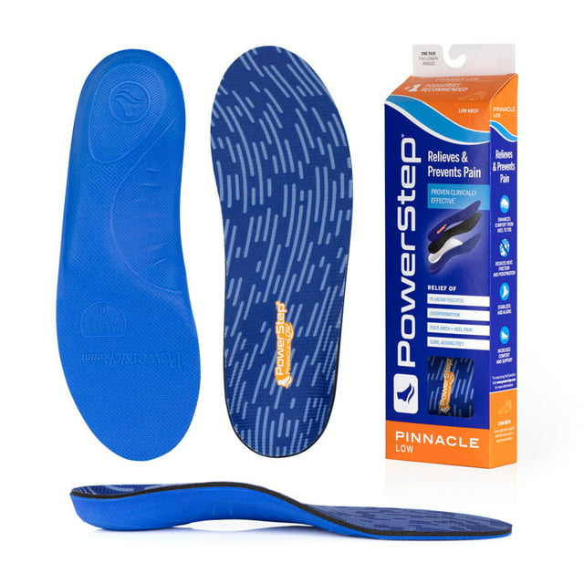PowerStep Pinnacle Low Arch Supporting Full Length Orthotic Shoe ...