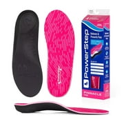 PowerStep Pinnacle Pink Full Length Orthotic Shoe Insoles with Neutral Arch Support for Plantar Fasciitis