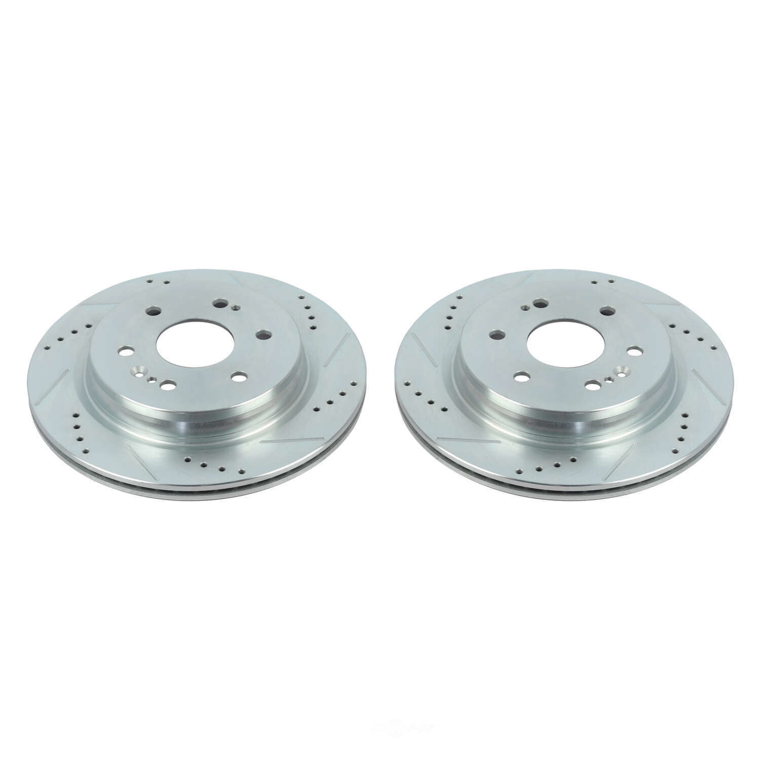 PowerStop AR84104XPR Power Stop - Rear Drilled, Slotted and Zinc Plated Brake Rotor Pair Fits select: 2019-2021 CHEVROLET SILVERADO, 2019-2021 GMC SIERRA