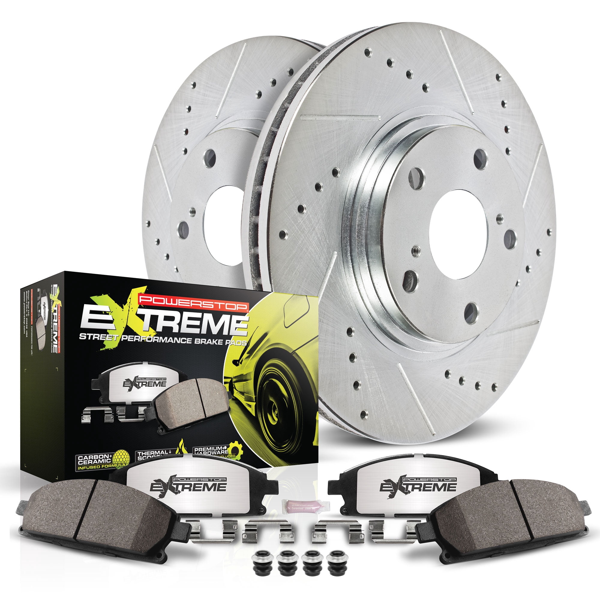 PowerStop Front Z26 Street Warrior Brake Pad and Rotor Kit for Ford Mustang Mach-E 2021-24, K9265-26