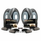 PowerStop Front and Rear Semi-Coated Rotor and Low-Dust Ceramic Brake Pad Kit SC691