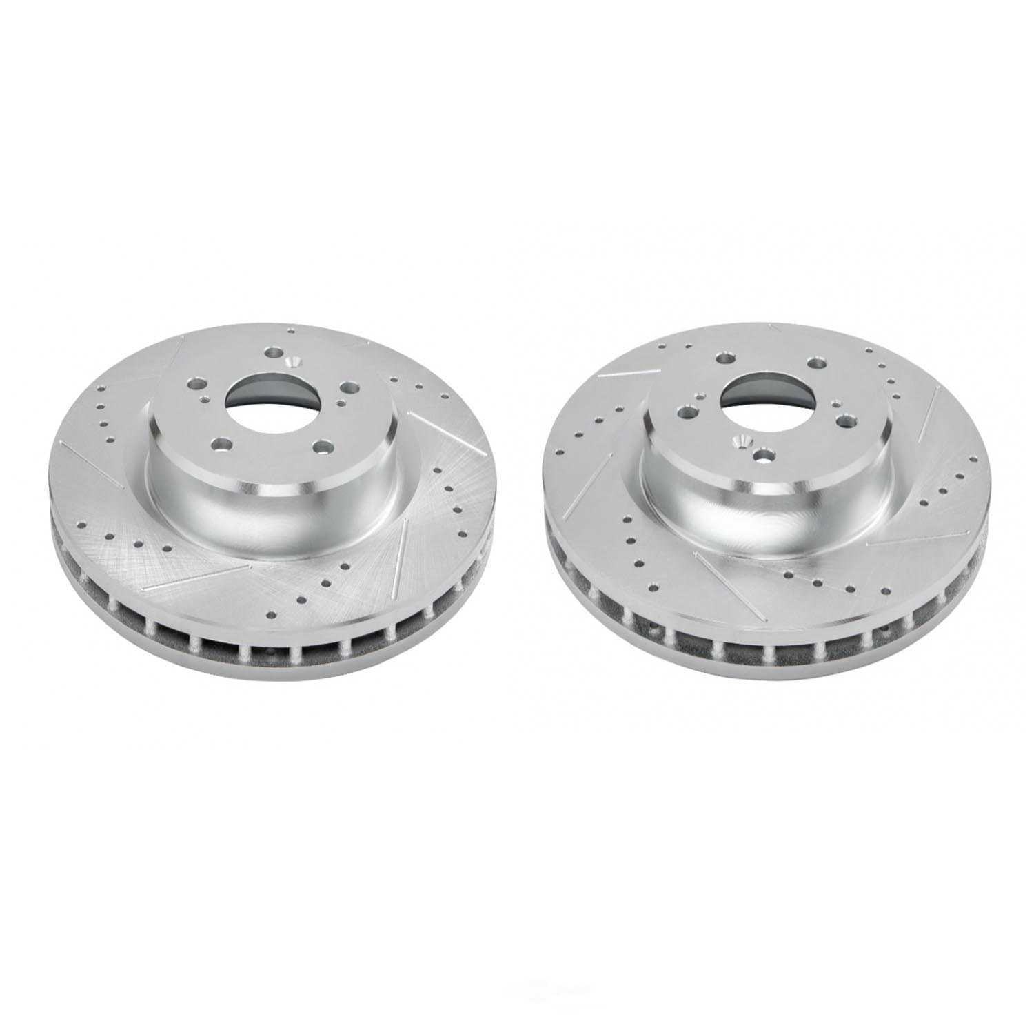 PowerStop JBR1918XPR Evolution Performance Drilled, Slotted & Plated Brake Rotor Pair