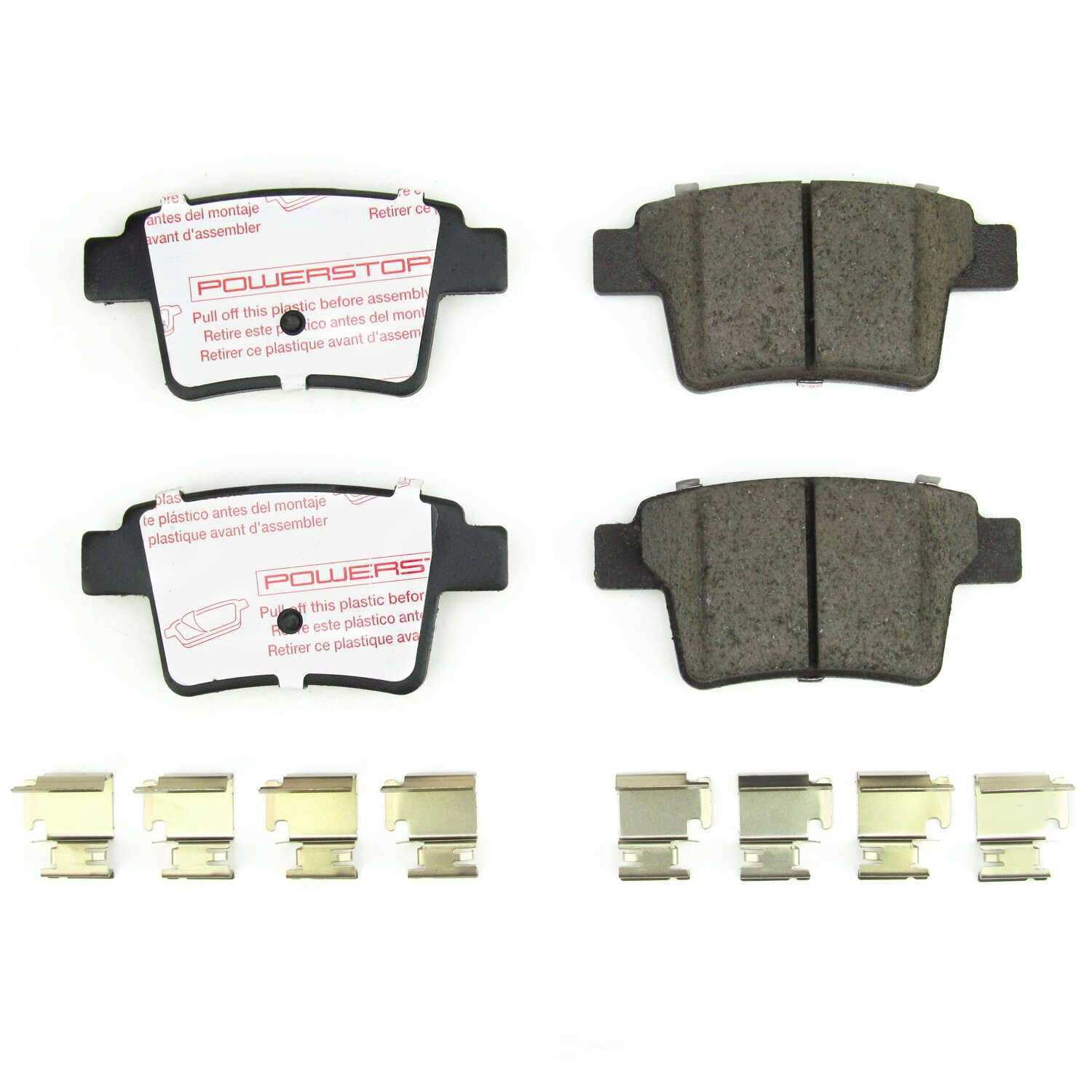 PowerStop NXT-1071 Next Gen Carbon Fiber-Ceramic Brake Pads with Hardware Kit
