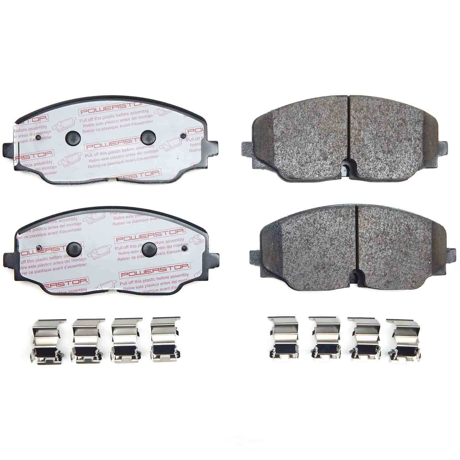 PowerStop NXE-2074 Next Gen Euro Carbon Fiber-Ceramic Brake Pads with Hardware Kit