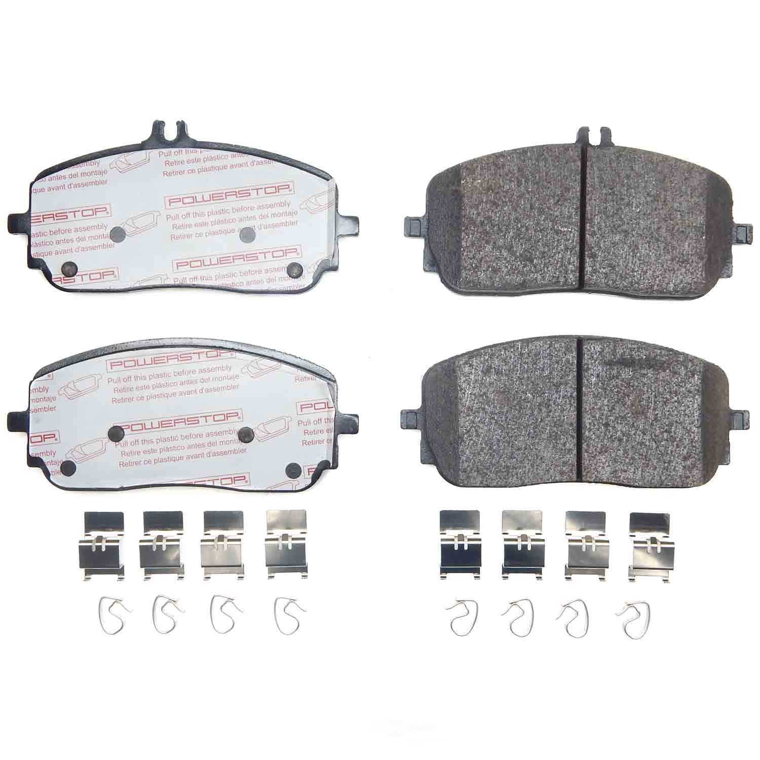 PowerStop NXE-2209 Next Gen Euro Carbon Fiber-Ceramic Brake Pads with Hardware Kit