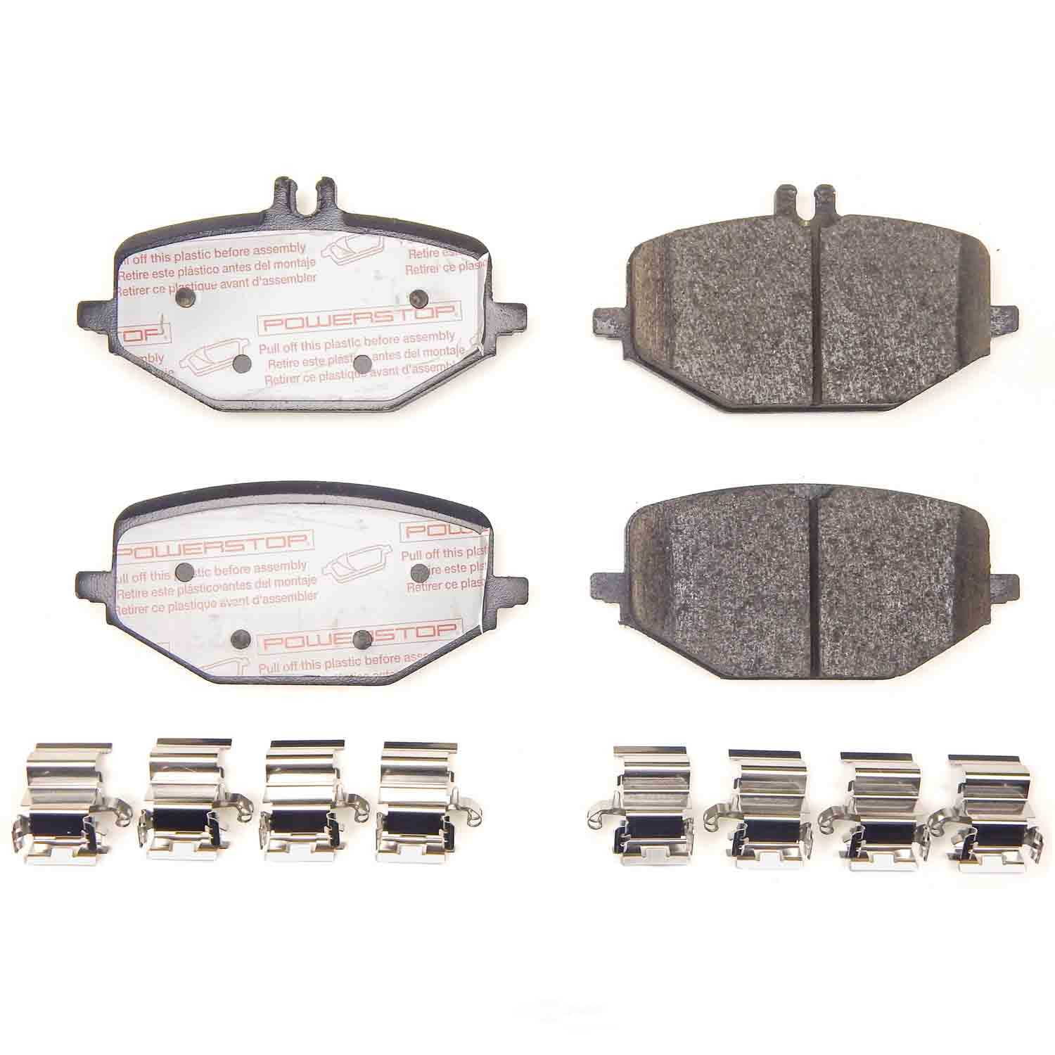 PowerStop NXE-2210 Next Gen Euro Carbon Fiber-Ceramic Brake Pads with Hardware Kit
