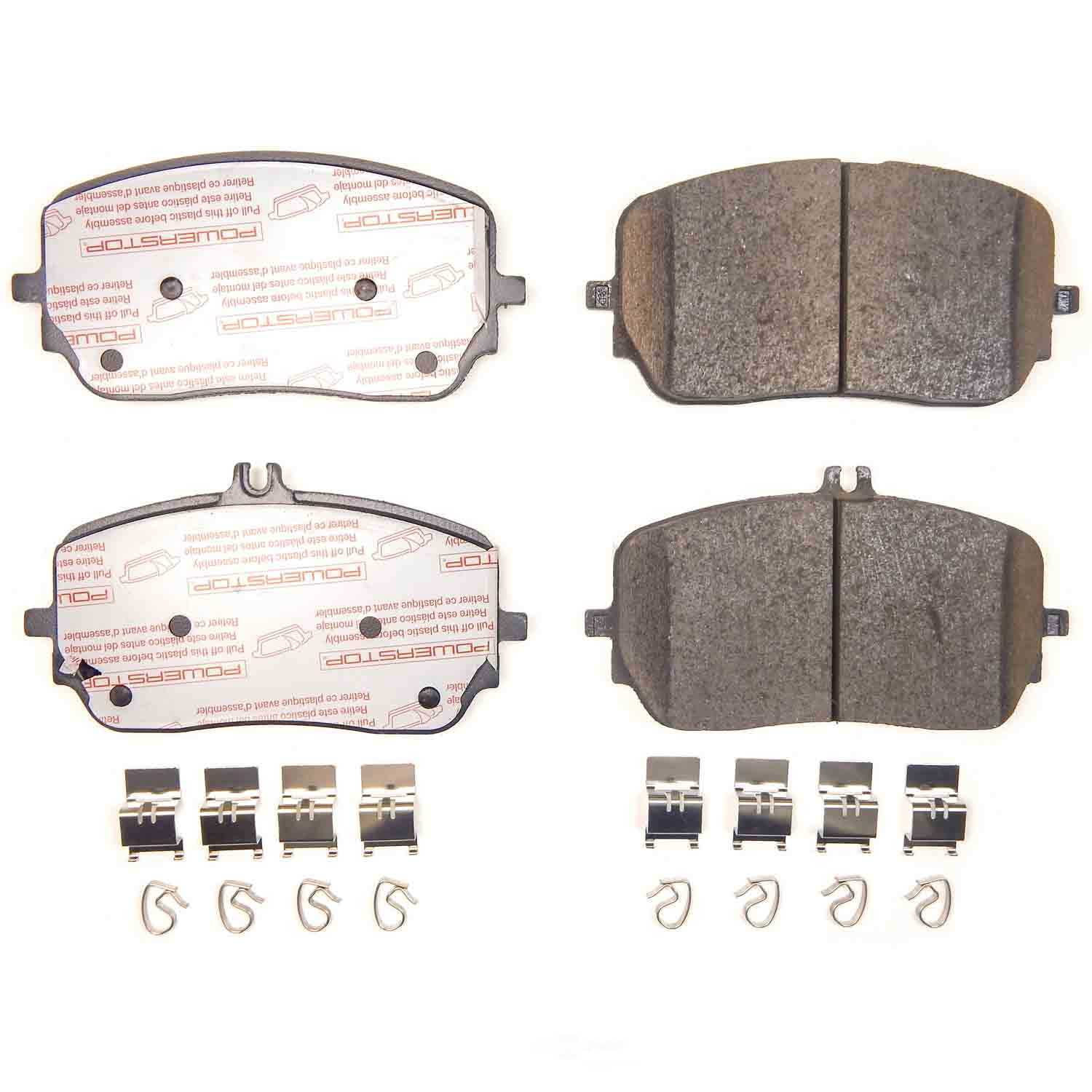 PowerStop NXE-2237 Next Gen Euro Carbon Fiber-Ceramic Brake Pads with Hardware Kit