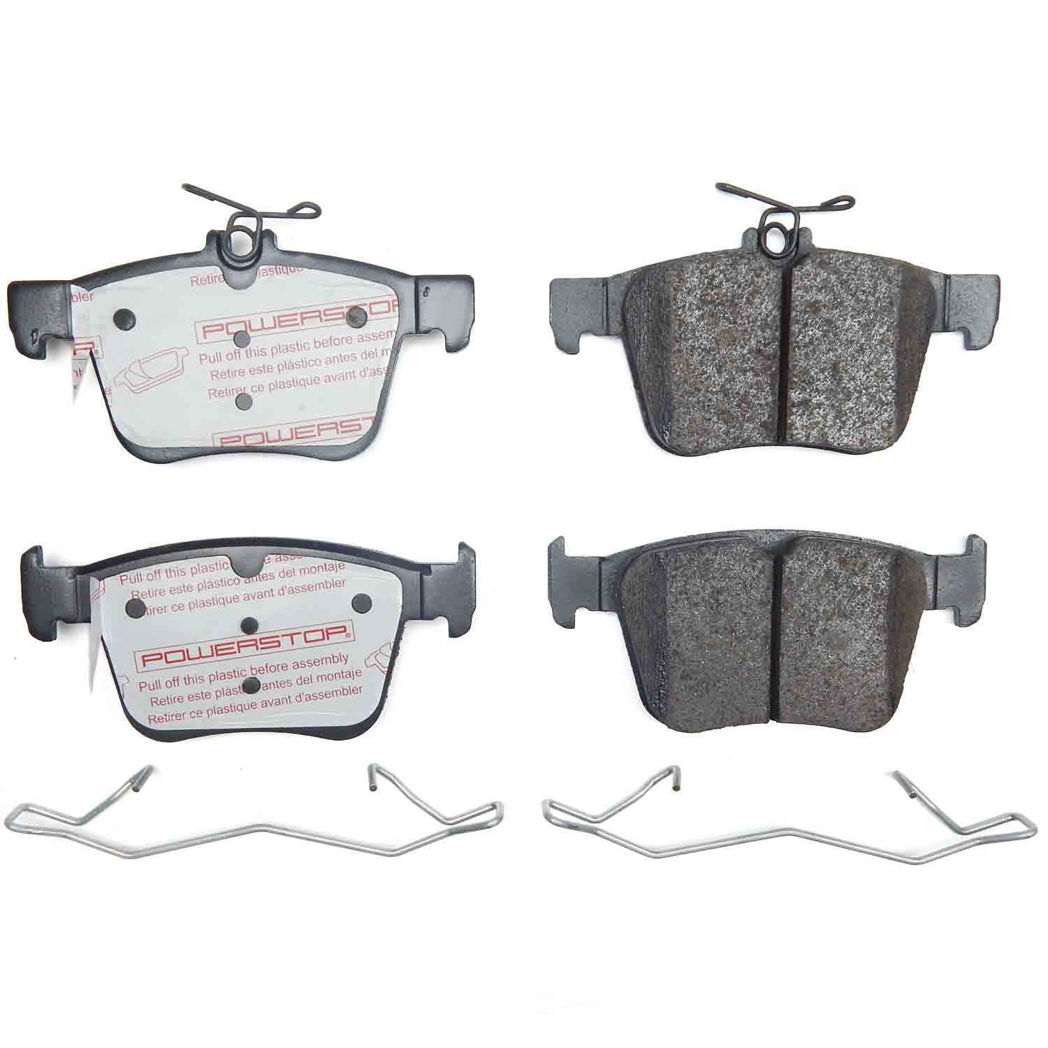 PowerStop NXE-2255 Next Gen Euro Carbon Fiber-Ceramic Brake Pads with Hardware Kit