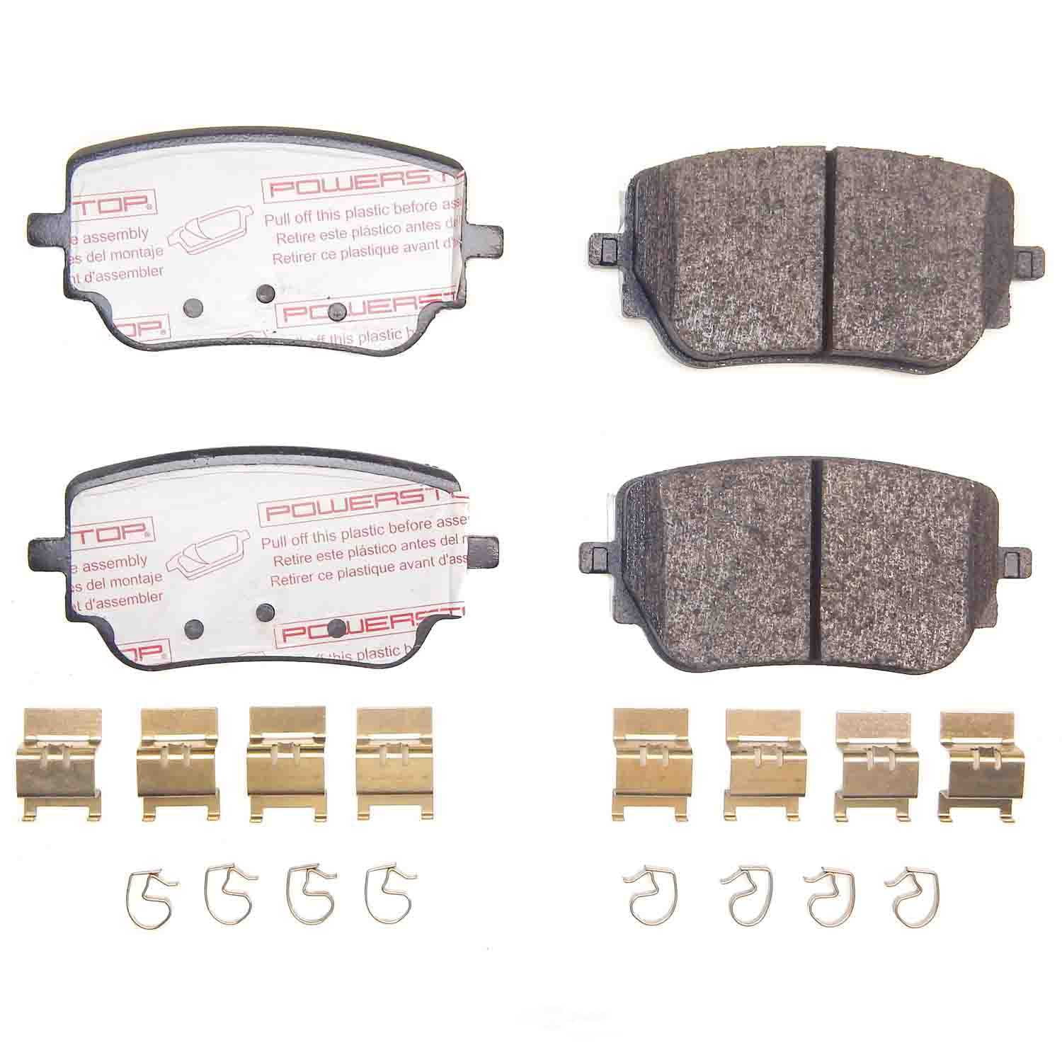 PowerStop NXE-2271 Next Gen Euro Carbon Fiber-Ceramic Brake Pads with Hardware Kit