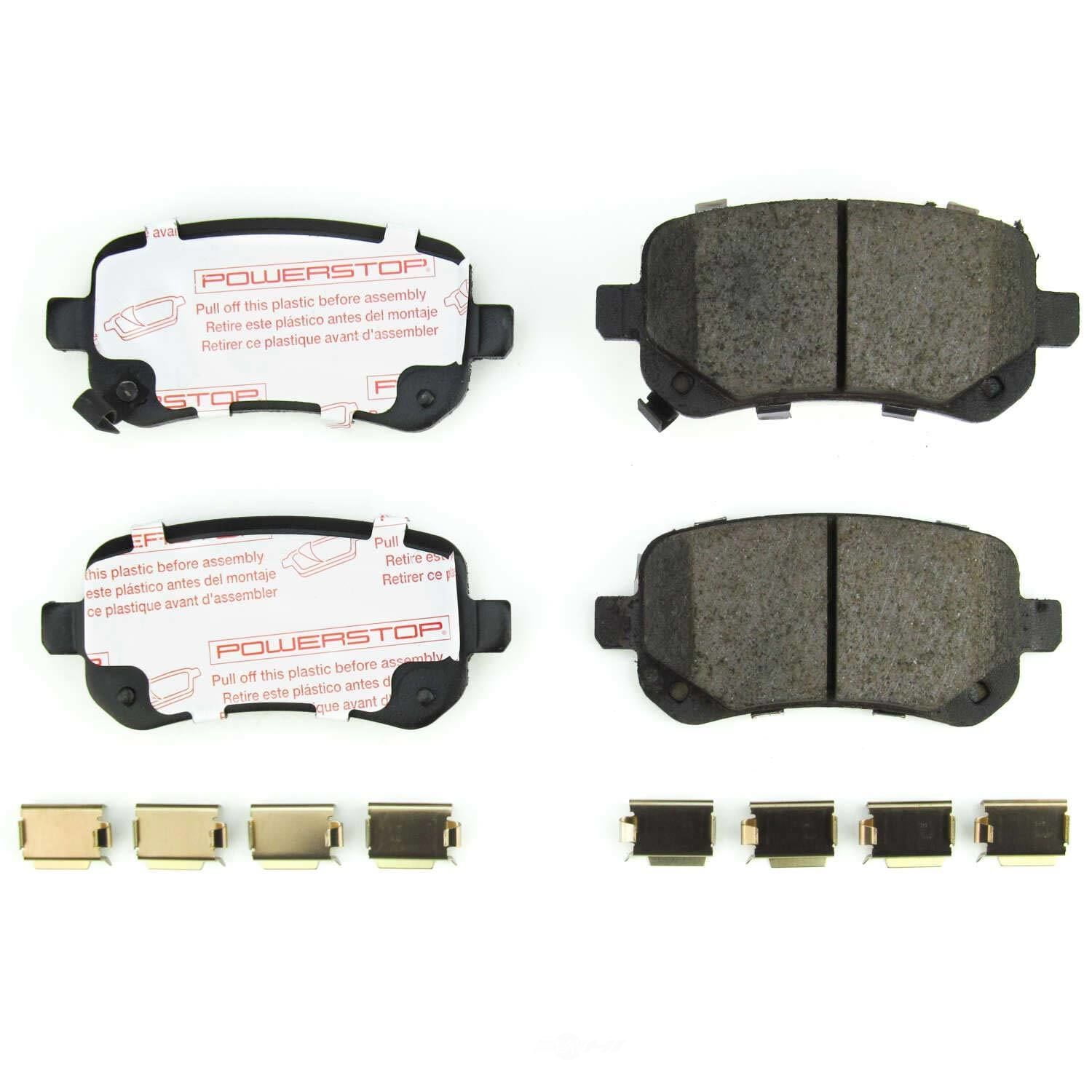 PowerStop NXT-1326 Power Stop - Rear Next Gen Carbon Fiber-Ceramic Brake Pads with Hardware